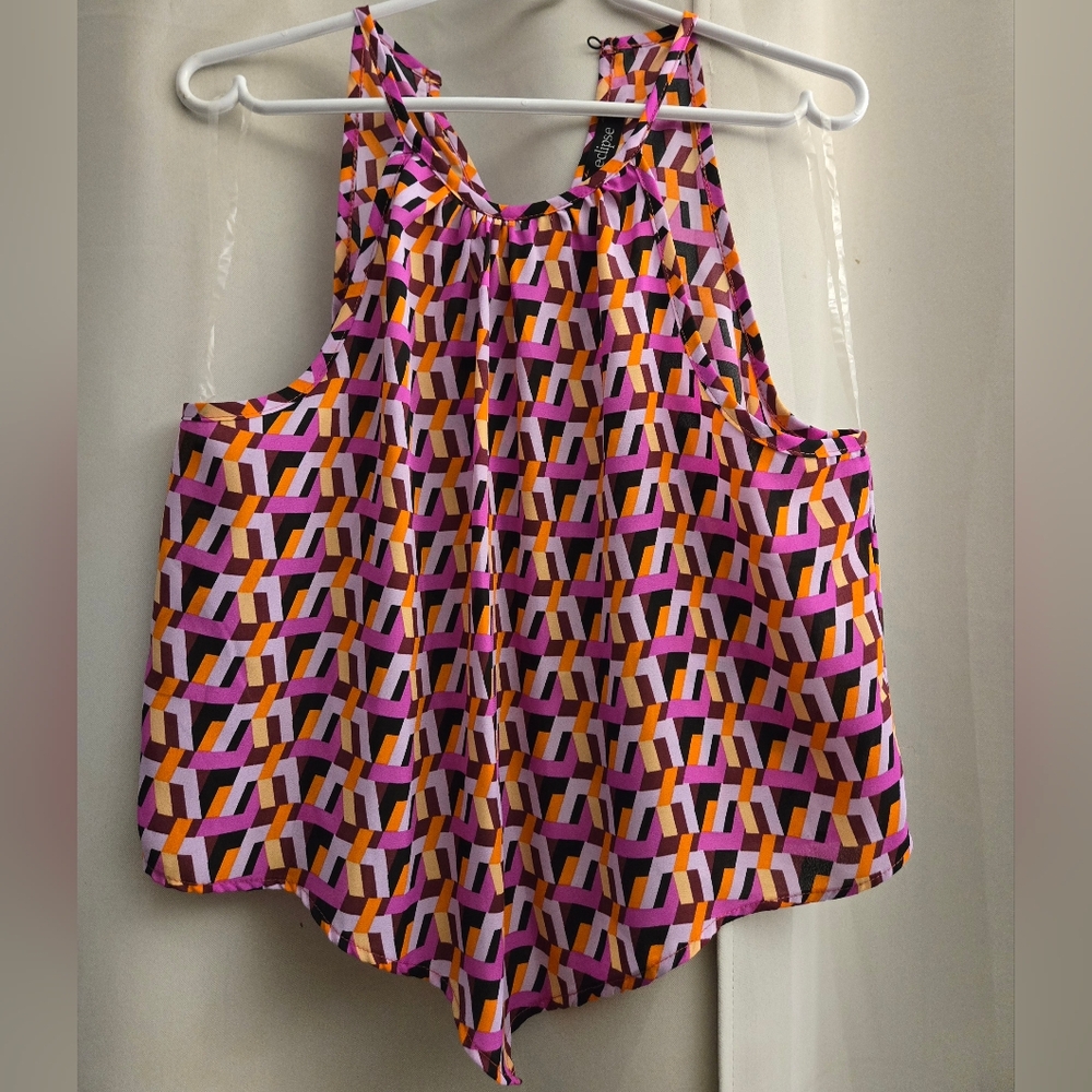 Eclipse Geometric Print Top Size L